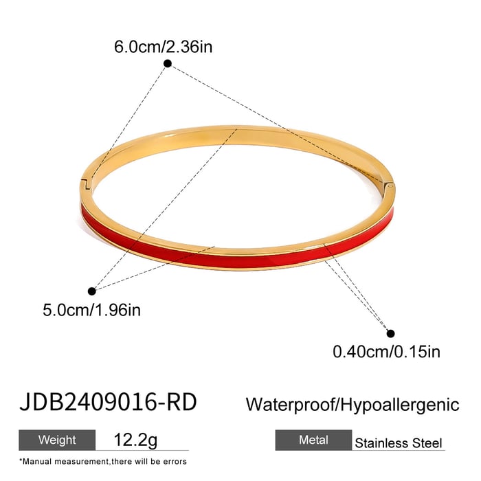 1 piece simple series  round stainless steel  gold plated women bangles